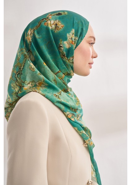 Van Gogh Imzalı Ünlü Almond Blossoms Desen Şal - Camgöbeği modelleri