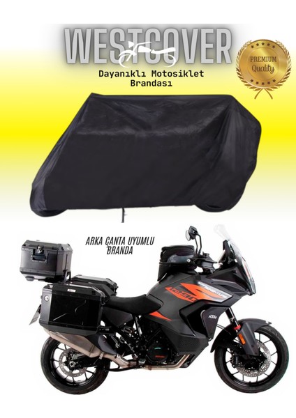 Ktm 1050 Adventure Arka Çanta Uyumlu Siyah Motosiklet Brandası,örtüsü