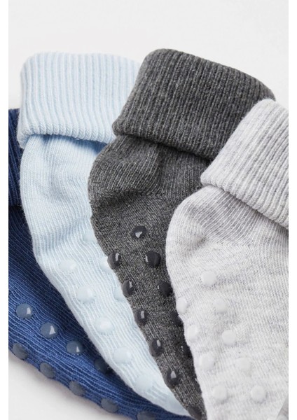 6'lı Organik Pamuklu Kaydırmaz Bebek-Çocuk Çorabı fiyatları