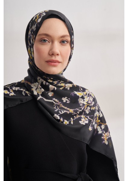 Van Gogh Imzalı Ünlü Almond Blossoms Desen Şal - Siyah fiyatları