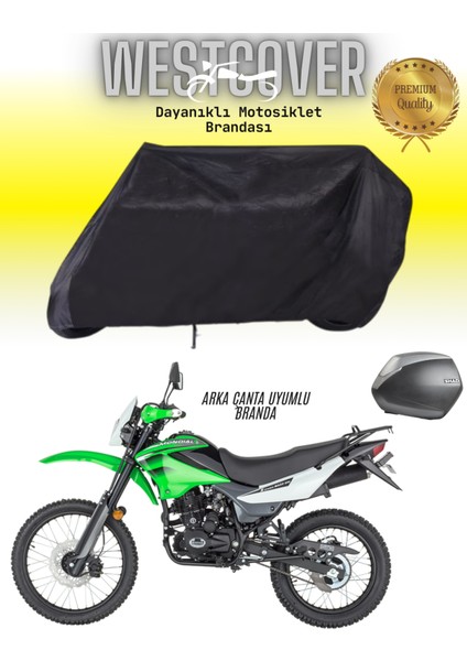 Mondial X-Treme Moto Cross Arka Çanta Uyumlu Siyah Motosiklet Brandası,örtüsü