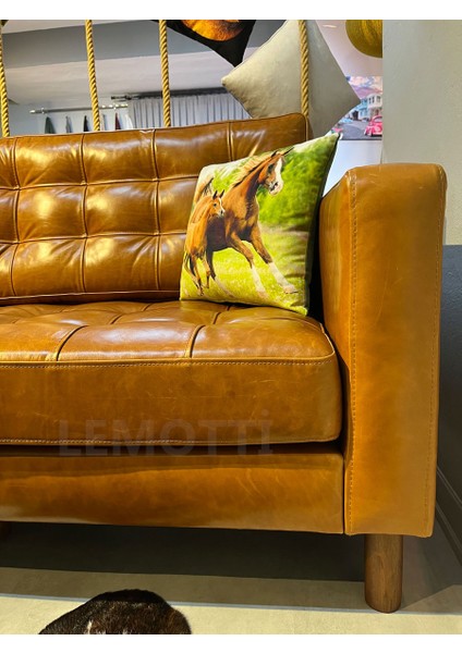 Limon' dan Elegante Hakiki Deri Modern Üçlü Koltuk indirimleri