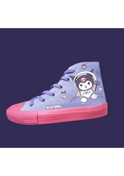 Lila Keten Pembe Taban Astro Baskılı Çocuk Spor Ayakkabı Sneaker