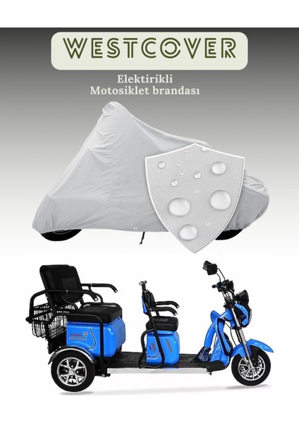 Arora XLT48 Derya 3 Tekerli Elektrikli Moped Koruma Örtüsü Brandası Lüx Kalite