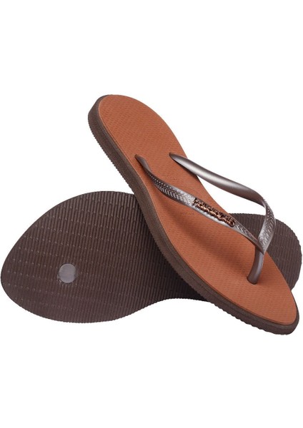 Slim Point Dark Brown Kadın Terlik 41-42 modelleri