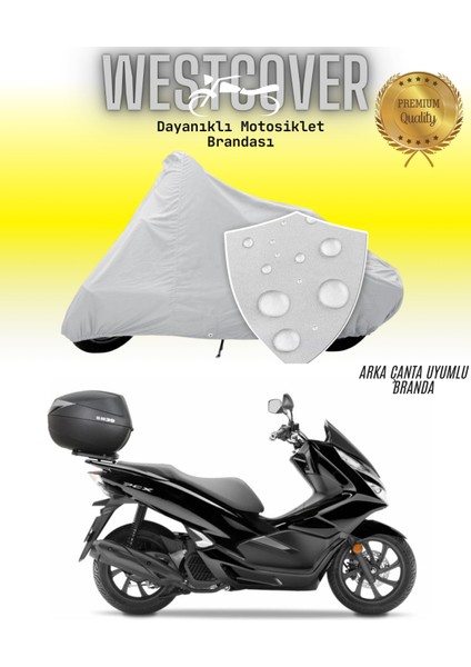 Honda PCX150 Arka Çanta Uyumlu Motosiklet Brandası,örtüsü Gri
