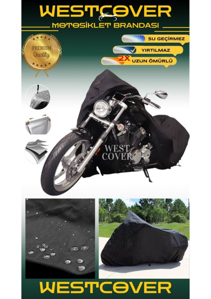Arora Safari Pro 125CC Arka Çanta Uyumlu Siyah Motosiklet Brandası,örtüsü