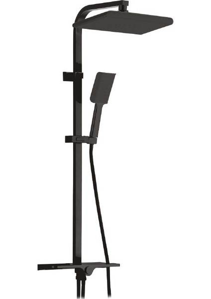 Duş Sistemi (Kare Boru) Black 8869B