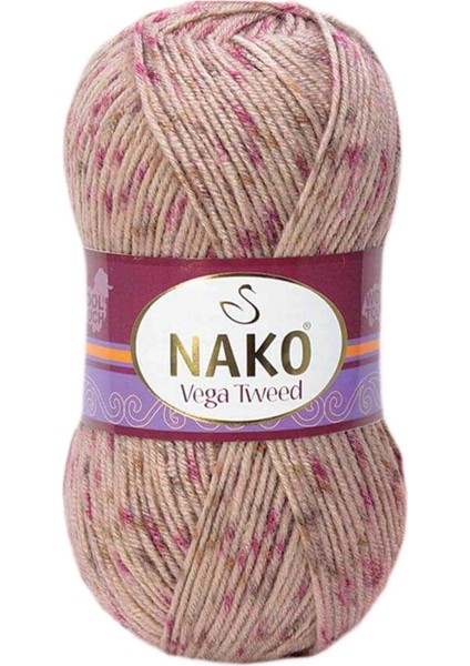 1 Adet Vega Tweed Premium Akrilik El Örgü ipi Yünü No: 31758