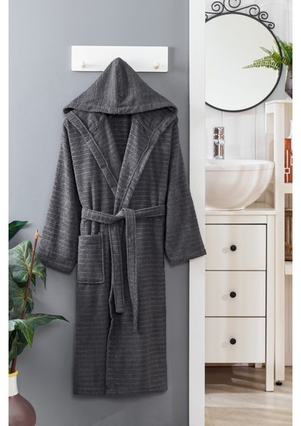 Wise Unisex Kapüşonlu Bornoz (Banyo Lifi Hediyeli)