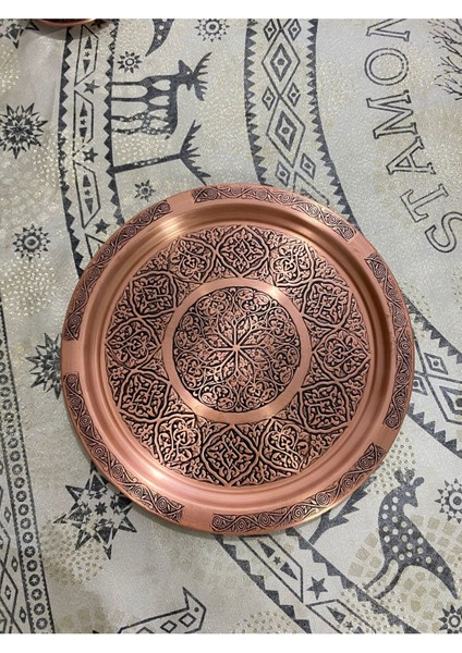 2'li Bakır Oyma Işlemeli Fincan Seti