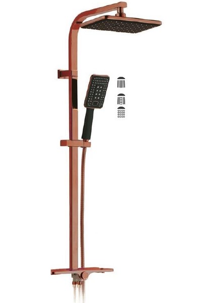 Duş Sistemi (Kare Boru) Rose 8868
