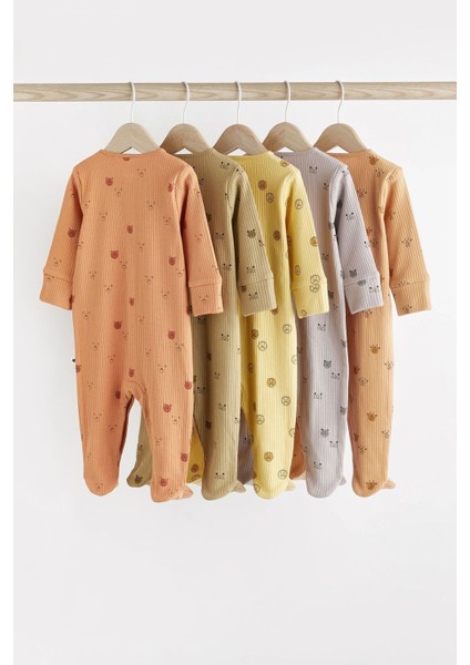 Pamuklu Turuncu Baskılı 5’li Tulum Set fiyatları