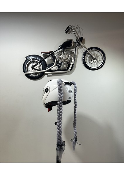 Motor & Motosiklet Kask Dış Aksesuar Çift Gri Örgü Saç fırsatları