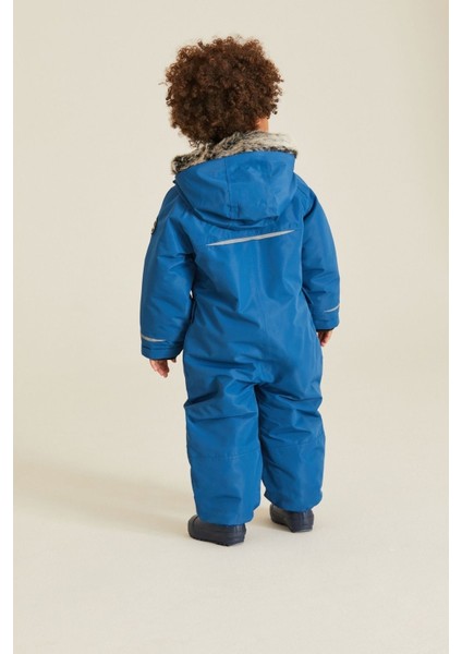 Cobalt Mavi Lüks Suni Kürk Detaylı Kar Tulumu fiyatları