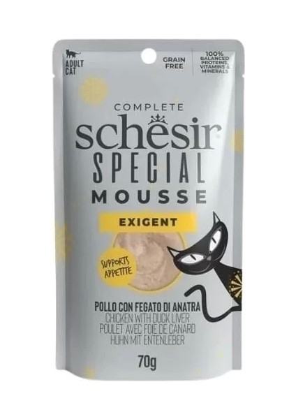 Special Mousse Tavuklu ve Ördek Ciğerli Pouch Yetişkin Konserve Kedi Maması 70 gr