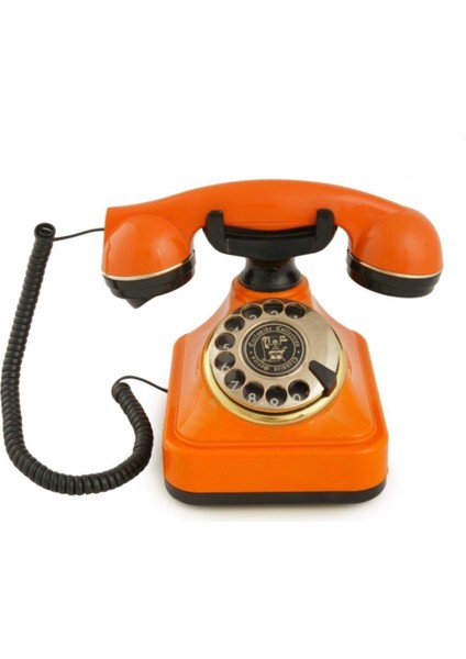 Klasik Çevirmeli Turuncu Telefon