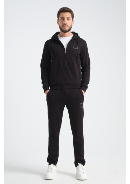 Siyah Erkek Eşofman Takımı Mevsimlik Luxe Kalite Pamuklu fiyatları