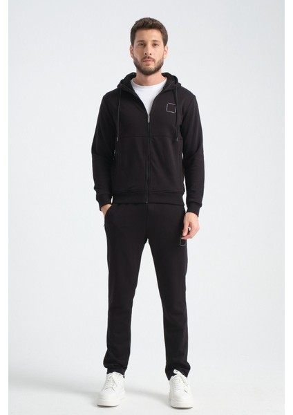 Siyah Erkek Eşofman Takımı Mevsimlik Luxe Kalite Pamuklu fırsatları