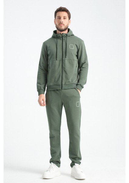 Haki Erkek Eşofman Takımı Mevsimlik Luxe Kalite Pamuklu