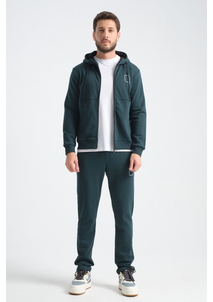 Koyu Yeşil Erkek Eşofman Takımı Mevsimlik Luxe Kalite Pamuklu fırsatları