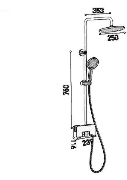 Duş Ünitesi (Fırçalanmış Altın) FJ-3152 fiyatları