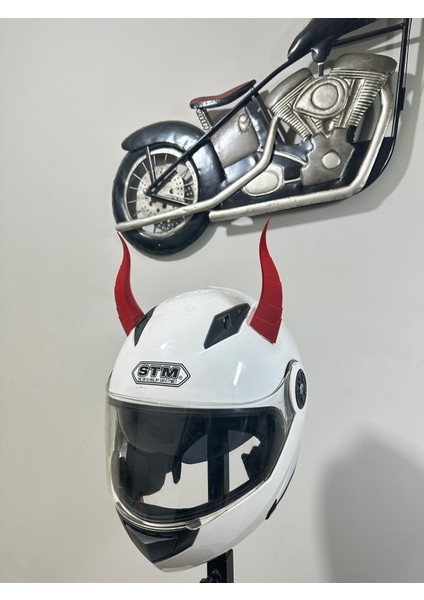 Motor & Motosiklet Kırmızı Kask Dış Aksesuar Ejderha Boynuzu fiyatları