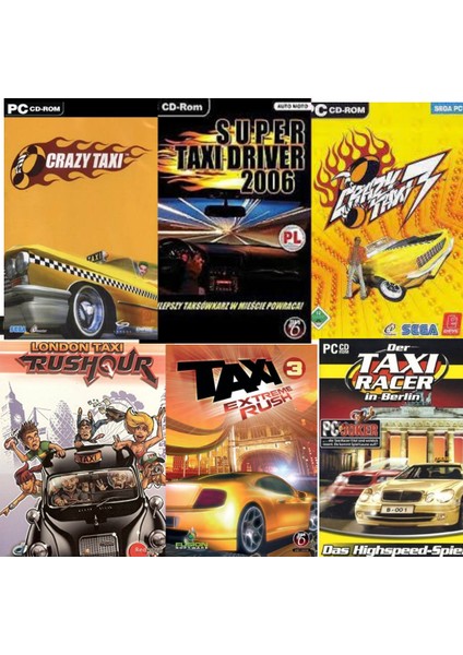 Pc Game Windows Uyumlu Crazy Taxi Tüm 6 Seri Bir Arada DVD Bilgisayar Oyunu