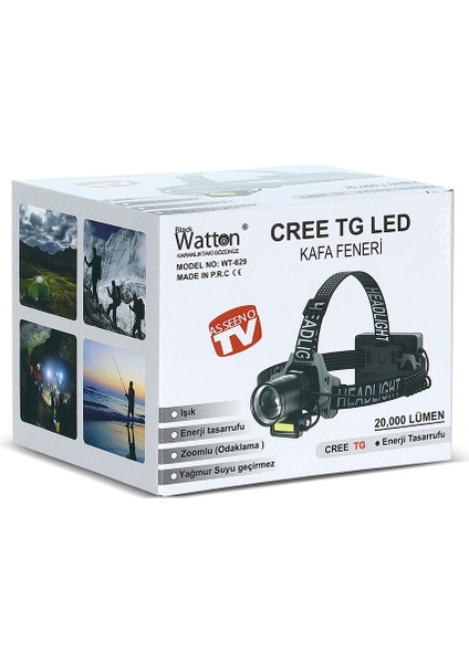 Cree Tg 20.000 Lümen Şarjlı Kafa Lambası WT-629