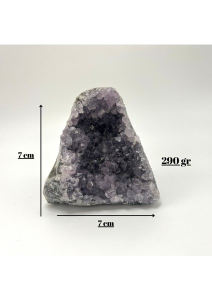 Sertifikalı Ametist Doğal Taş Ham Kaya 290 gr 7 x 7 cm
