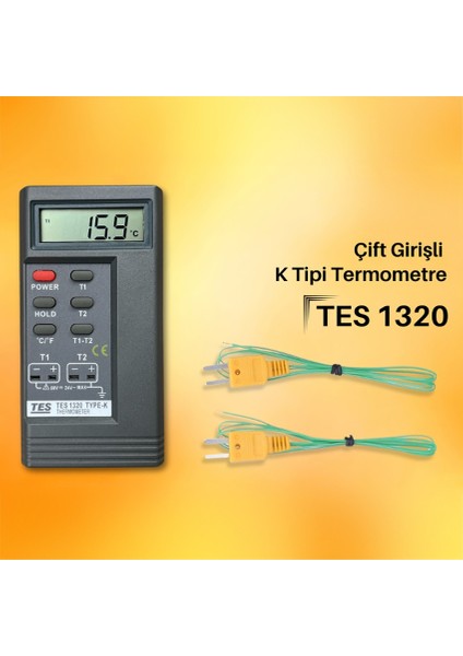Tes 1320 Iki Girişli K Tipi Prob Okuyucu | Hassas