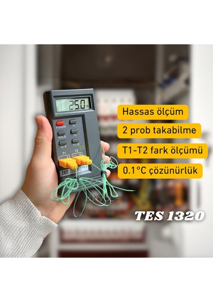 Tes 1320 Iki Girişli K Tipi Prob Okuyucu | Hassas