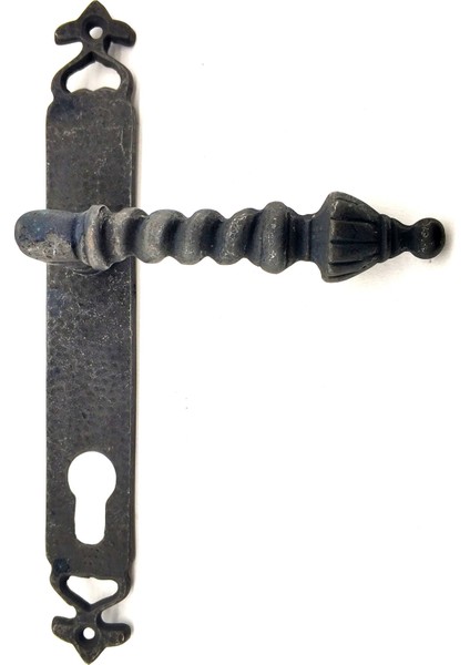 Antika Tarz Dekoratif Pirinç Burma Yale Kapı Kolu - 247X35 mm, Oksit