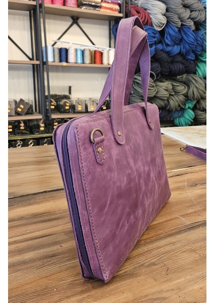 Dora Büyük Laptop Çantası Kahverengi