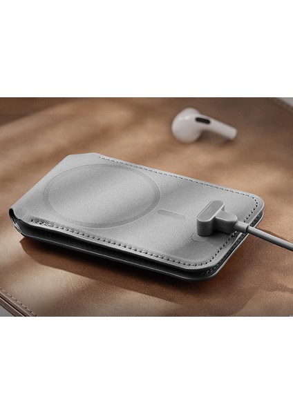 Iphone Magsafe Standlı Cüzdan Halolock™ Geo Apple Find My Lisanslı - Gri