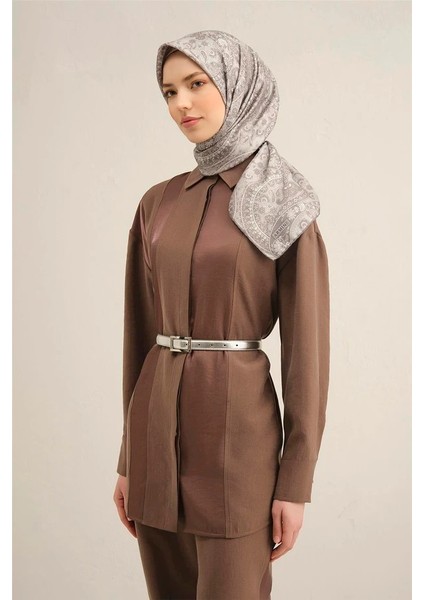 2025 Ilkbahar - Yaz - Dj Saf Ipek Eşarp 9304D01 ( SURA)-9304