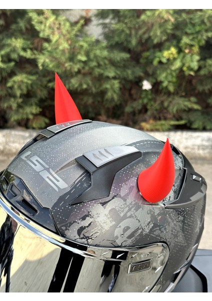 Motor & Motosiklet 3D Baskı Kask Dış Aksesuar Kırmızı Şeytan Boynuzu fiyatları
