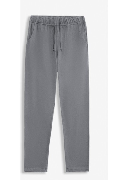 %100 Pamuk 2'li Premium Kumaş Erkek Pijama Altı Beli Relax Fit Lastikli Ipli Cepli Terletmez Esnek Siyah-Gri Rahat Kesim Regular Eşofman Paket