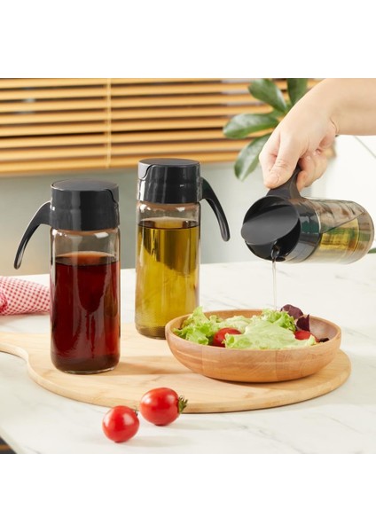 Uludagstore7 Life 3 Adet 500 ml Cam Yağ Sirke Sos Şişesi MIT1092