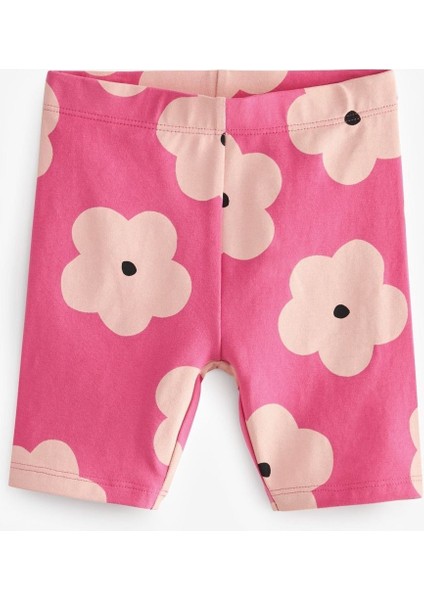 Pamuklu Sarı Gökkuşağı Desenli 4’lü Kısa Tayt fırsatları