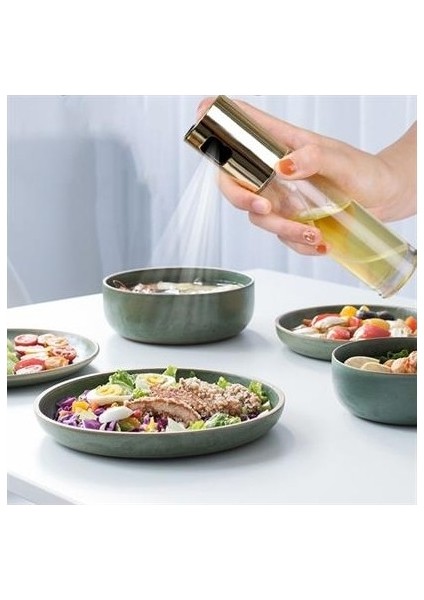 100ML Kapasiteli Şeffaf Spreyli Yağdanlık Sosluk Yağ Püskürtücü Yağ Şişesi