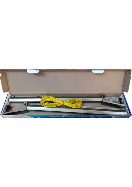 Uludagstore7 Alüminyum Balkon Çamaşır Kurutma Askılığı 80×30