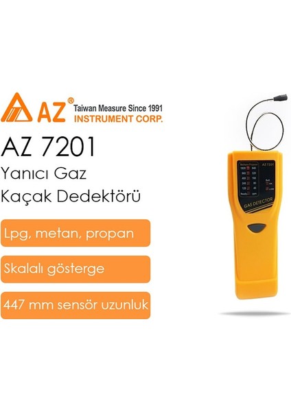 Az 7201 Yanıcı Gazlar İçin Kaçak Dedektörü indirimleri