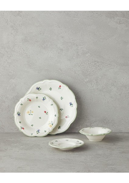 Home Fiorellino Porselen 8 Parça 2 Kişilik Kahvaltı Takımı Yeşil-Sarı-Pembe-Mavi