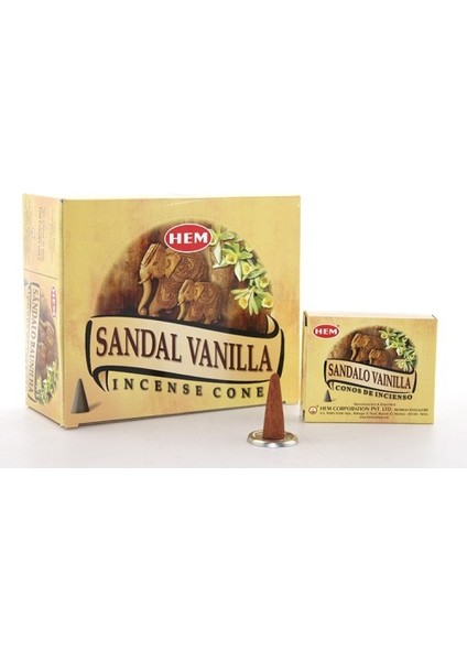 Sandal Vanilla Aromalı Konik Tütsü