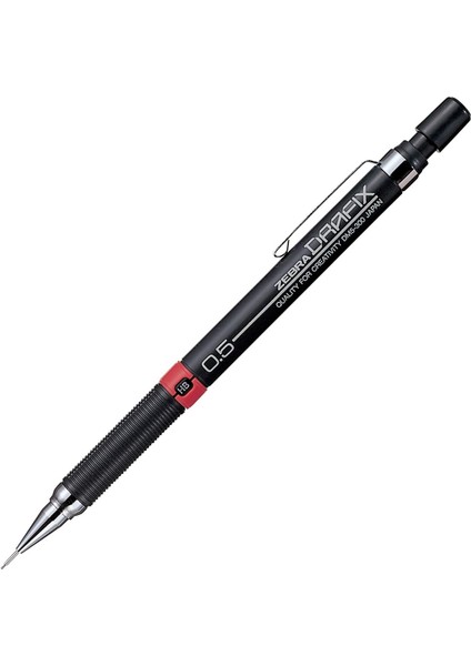 Drf-0.5 Zebra Drafix Mekanik Kurşun Kalem, Si̇yah-Kırmızı, 0.5 mm