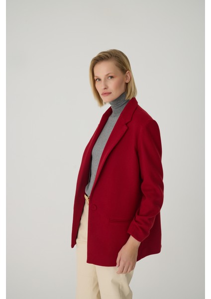 Rome Kırmızı Kalın Blazer Kadın Ceket modelleri