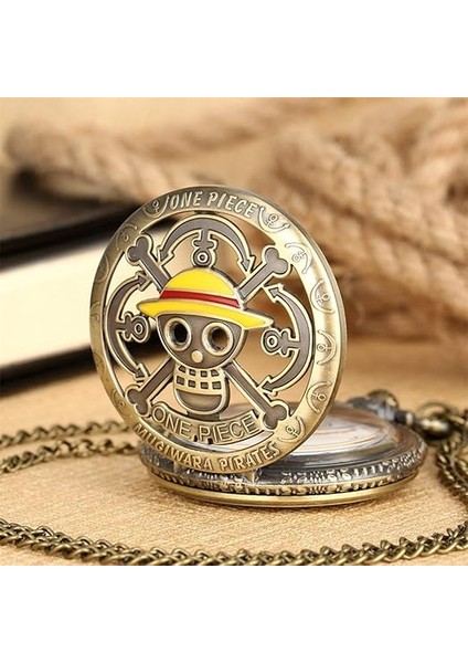 Kişiye Özel Köstekli Cep Saati Ouartz One Piece Tasarımlı Zincirli Cep Saati