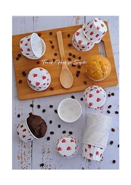 - Hediye Sepeti 50'li Kalpli Muffin Kek Kalıbı, Kek Kapsülü Cupcake Kalıbı, Airfryer Uyumlu