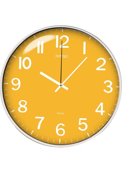 Gold Duvar Saati Slim 29 cm (Sarı)